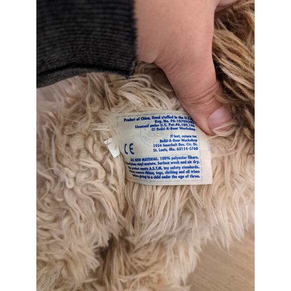 Build A Bear Spotted Puppy Dog 16” Fuzzy Tan Brown Spot Bicolor Ears - Picture 5 of 5